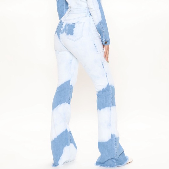 Sexy blue denim wash jumpsuit - Picture 4 of 5